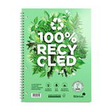 Silvine 100% Recycled Twin Wire Notebook A4+ 120 Pages Ruled with Margin